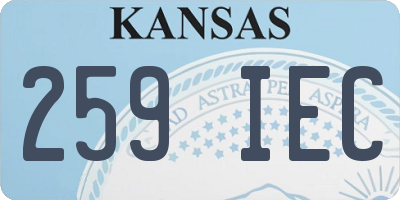 KS license plate 259IEC