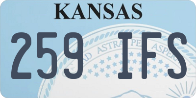 KS license plate 259IFS