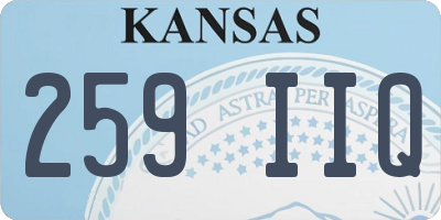 KS license plate 259IIQ