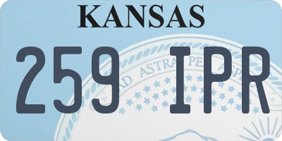 KS license plate 259IPR