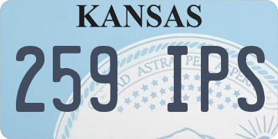 KS license plate 259IPS