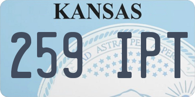KS license plate 259IPT