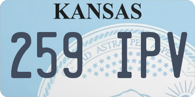 KS license plate 259IPV