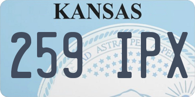 KS license plate 259IPX