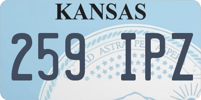 KS license plate 259IPZ