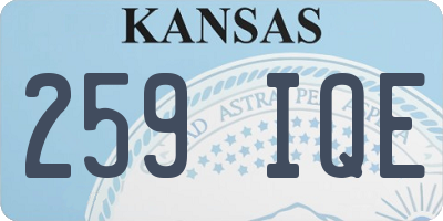 KS license plate 259IQE
