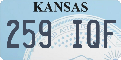 KS license plate 259IQF