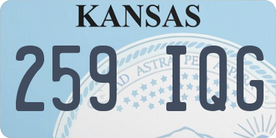 KS license plate 259IQG