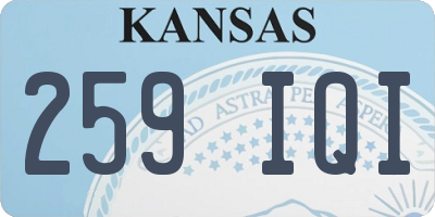 KS license plate 259IQI