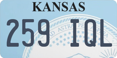 KS license plate 259IQL