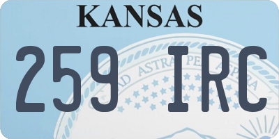 KS license plate 259IRC