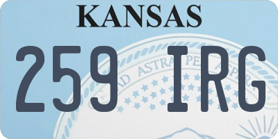 KS license plate 259IRG