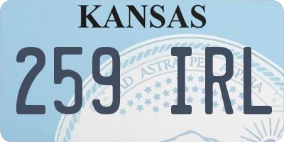 KS license plate 259IRL