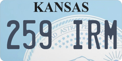 KS license plate 259IRM