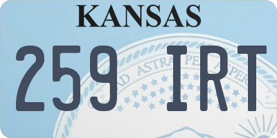 KS license plate 259IRT