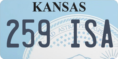 KS license plate 259ISA