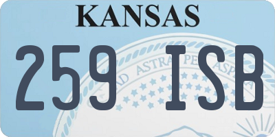 KS license plate 259ISB