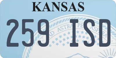 KS license plate 259ISD