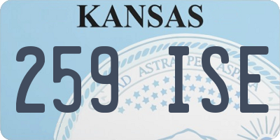 KS license plate 259ISE