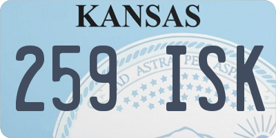 KS license plate 259ISK