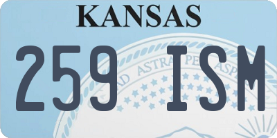 KS license plate 259ISM