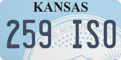 KS license plate 259ISO