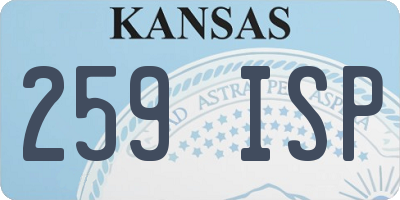KS license plate 259ISP