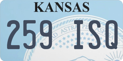 KS license plate 259ISQ