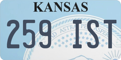 KS license plate 259IST
