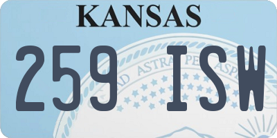 KS license plate 259ISW