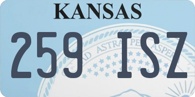 KS license plate 259ISZ
