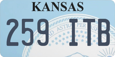 KS license plate 259ITB