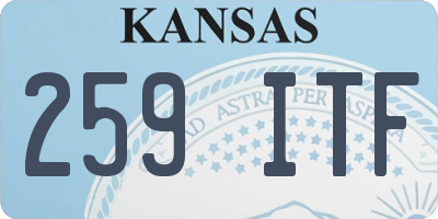 KS license plate 259ITF