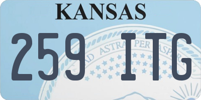 KS license plate 259ITG