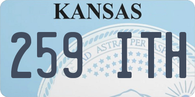 KS license plate 259ITH