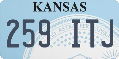 KS license plate 259ITJ