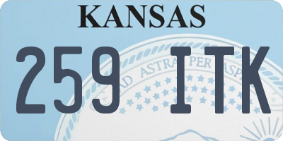KS license plate 259ITK