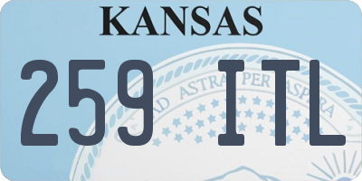 KS license plate 259ITL