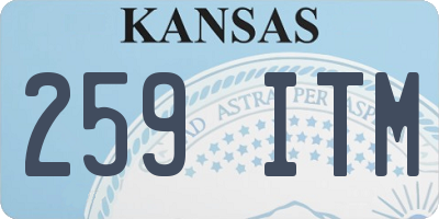 KS license plate 259ITM