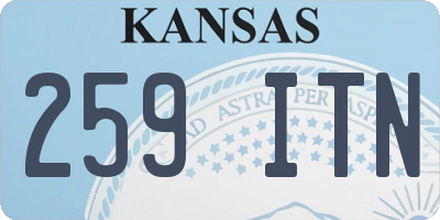 KS license plate 259ITN