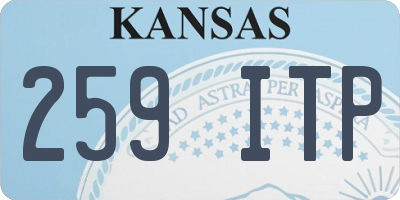 KS license plate 259ITP