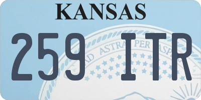 KS license plate 259ITR