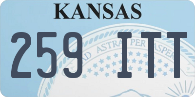 KS license plate 259ITT