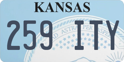 KS license plate 259ITY