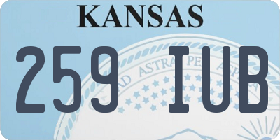 KS license plate 259IUB