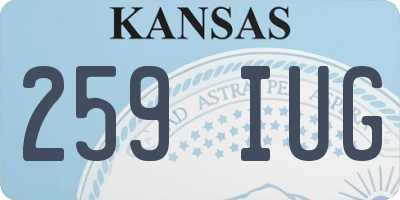 KS license plate 259IUG