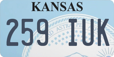 KS license plate 259IUK