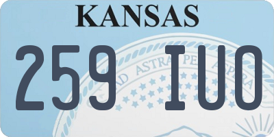 KS license plate 259IUO