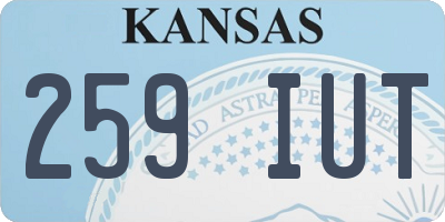 KS license plate 259IUT