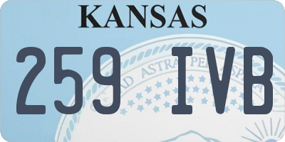 KS license plate 259IVB